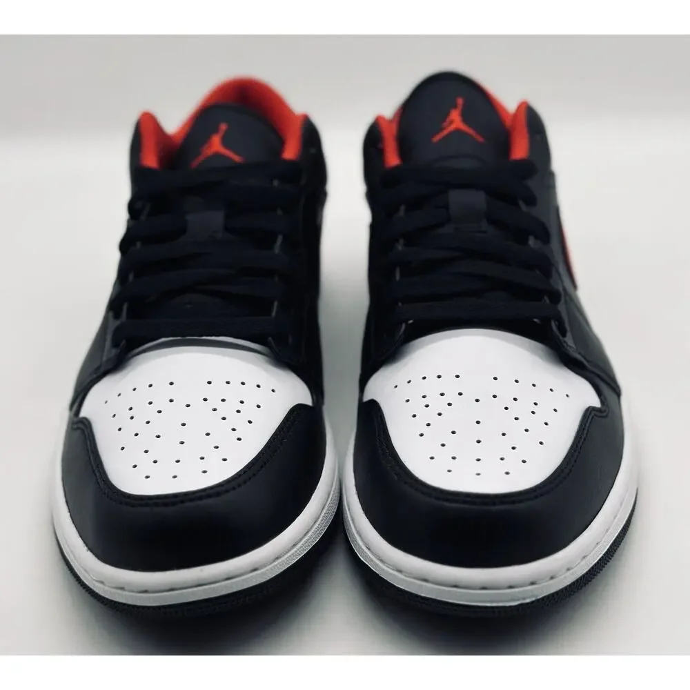 NEW Nike Air Jordan 1 Low Black Fire Red White Toe 553558-063 Men’s Size Multi